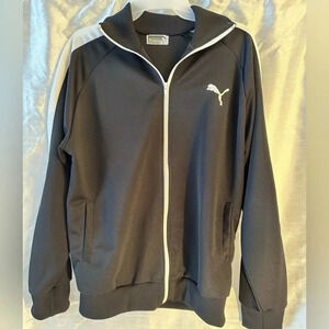 Puma Men's Alpha T7 Full-Zip Track Jacket Activewear Black Large